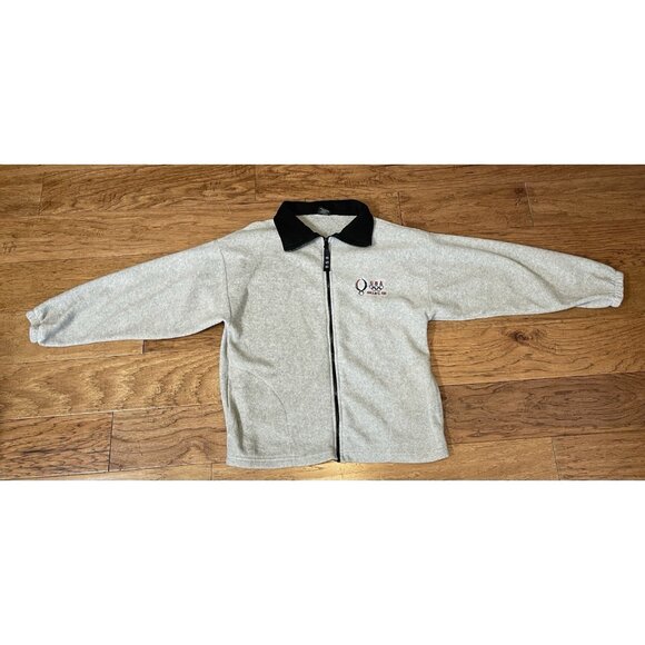 Beijing 2008 Olympics USA Fleece Jacket Medium Gray Made In USA - Picture 1 of 6